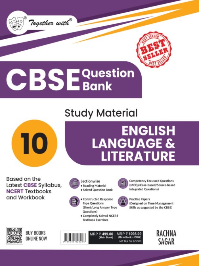 Together with CBSE Class 10 English Language & Literature Question Bank or Study Material 2025-2026 Exam (Based on the Latest Syllabus)